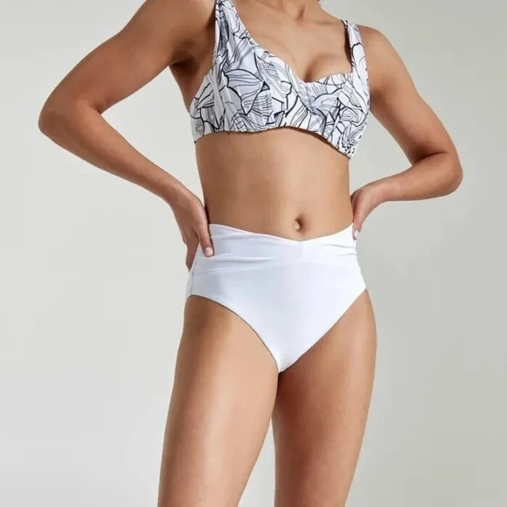 Calia Shirred V Front High-Rise Bottom Cloud Cover, S